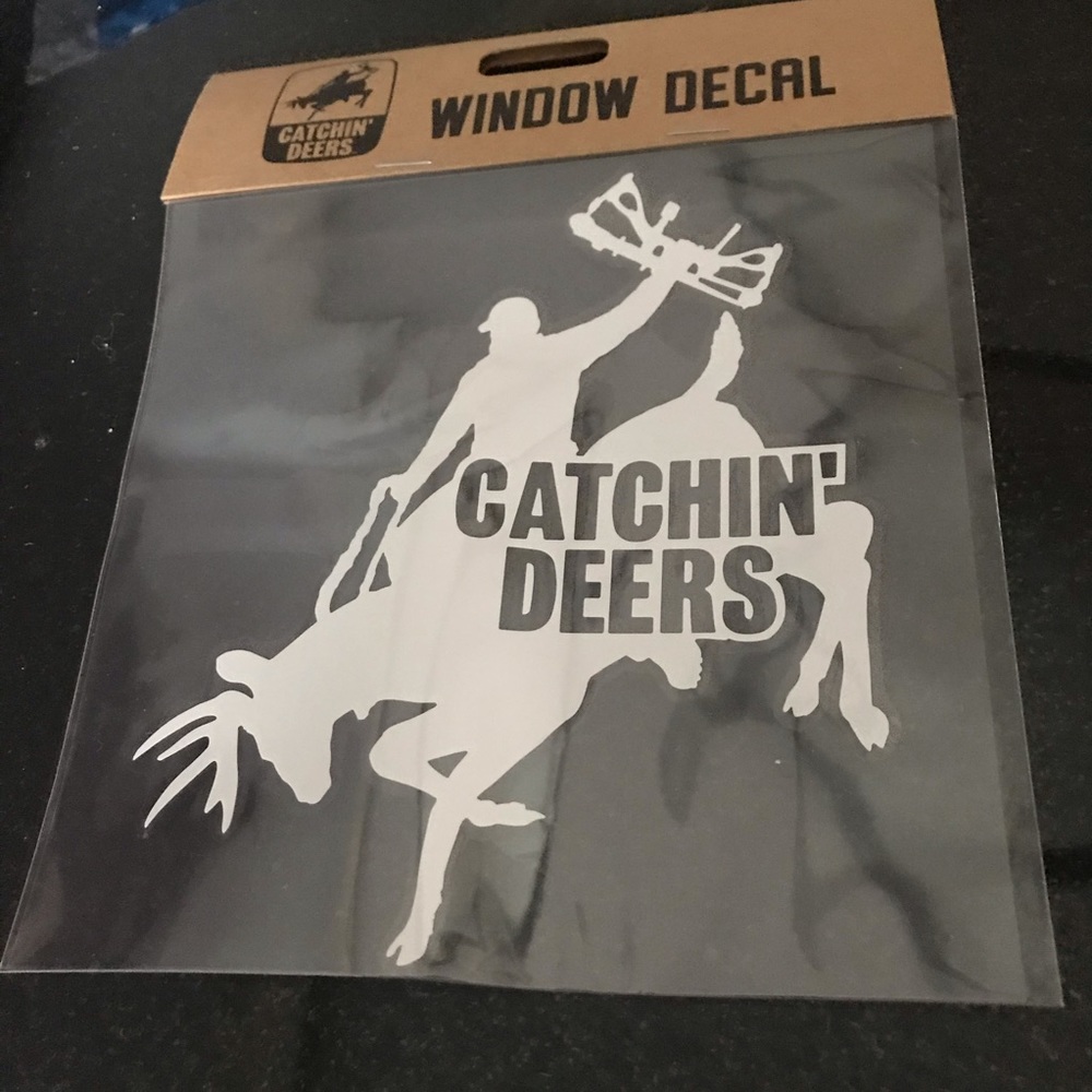 Catching deers window car decal sticker